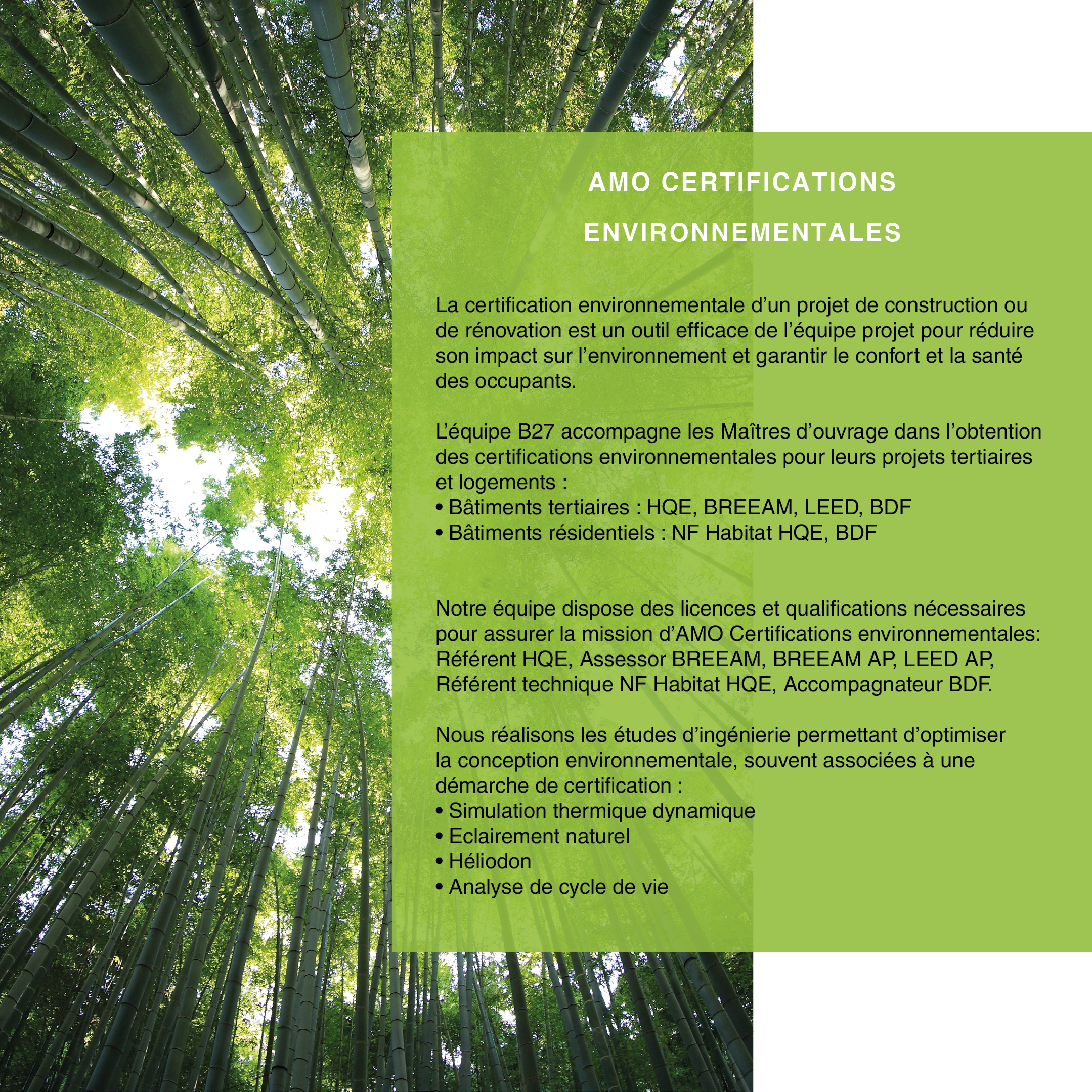 AMO Certifications environnementales