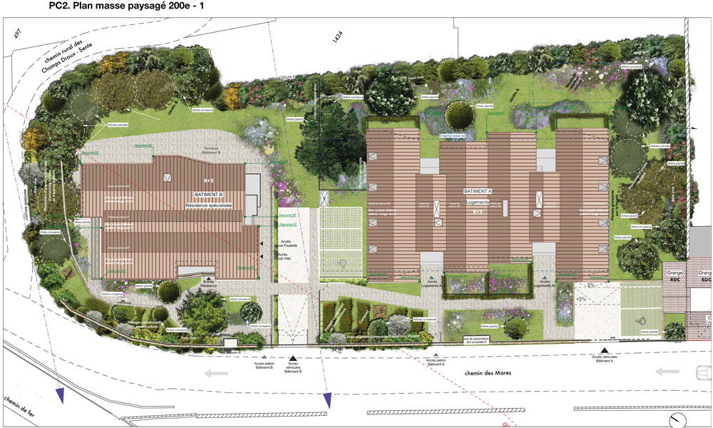 B27 | Fiche projet : Résidence d’accueil spécialisé et logements sociaux à Mareil-Marly (78)